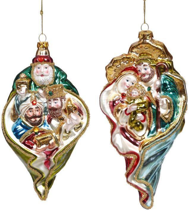 Nativiry Scene Ornament, Assortment of 2 - 6 to 7 Inches