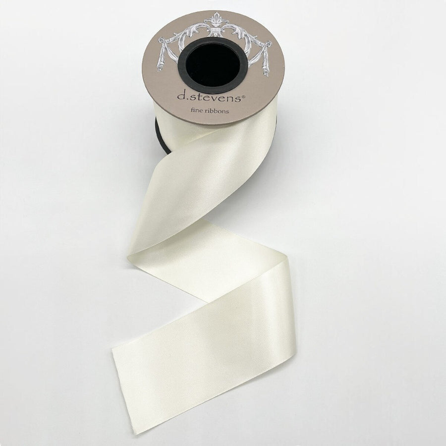 Antique White Luxe Satin Ribbon 2.5 Inch x 25 Yards
