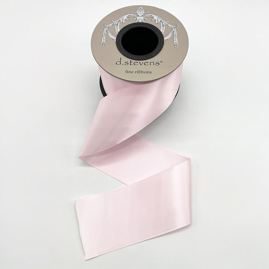 Satin Pearl Pink Ribbon 2.5 Inch by 25 Yards