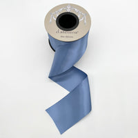 Smoke Blue Luxe Satin Ribbon 2.5