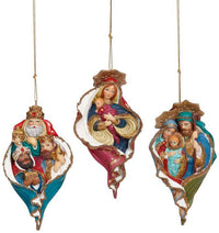 Nativity Ornament, Assortment of 3 - 4-5 Inches