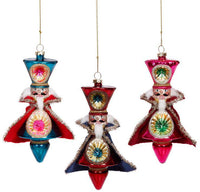 Nutcracker Finial Ornament, Assortment of 3 - 7 Inches