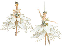 Ballerina Ornaments, Ivory, Assortment of 2 - 10 Inches