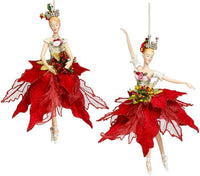 Ballerina Ornaments, Red, Assortment of 2 - 10 Inches