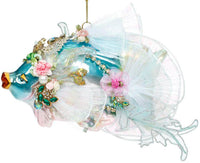 Jewel of the Sea Fish Ornament , Blue - 8 x 7 Inches