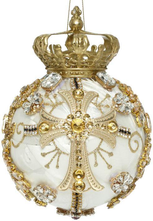 Crown Jewels Ornament, Ivory - 7 Inches