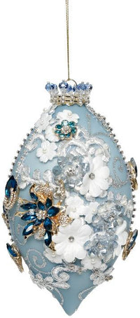 Kings Jewel Finial Ornament, Blue - 8 Inches