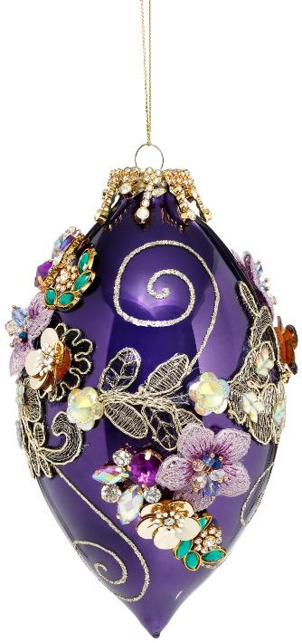Kings Jewel Finial Ornament, Purple - 8 Inches