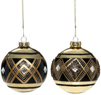 Geometric Jeweled Ornament, Box of 6  4 Inches