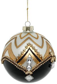 Jeweled Chevron Ornament, Box of 4 - 4.5 Inches