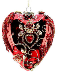 Jeweled Heart Ornament - 6 Inches