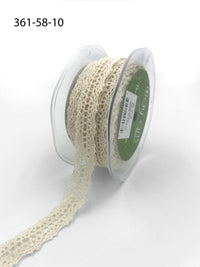 5/8 Inch Crochet Ribbon – 361-58-10 Natural