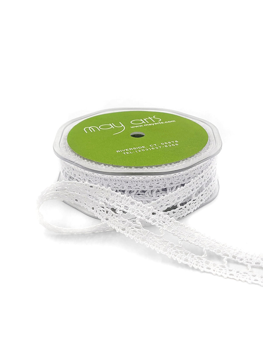 7/8 Inch Crochet Ribbon – 361-78-01 WHITE