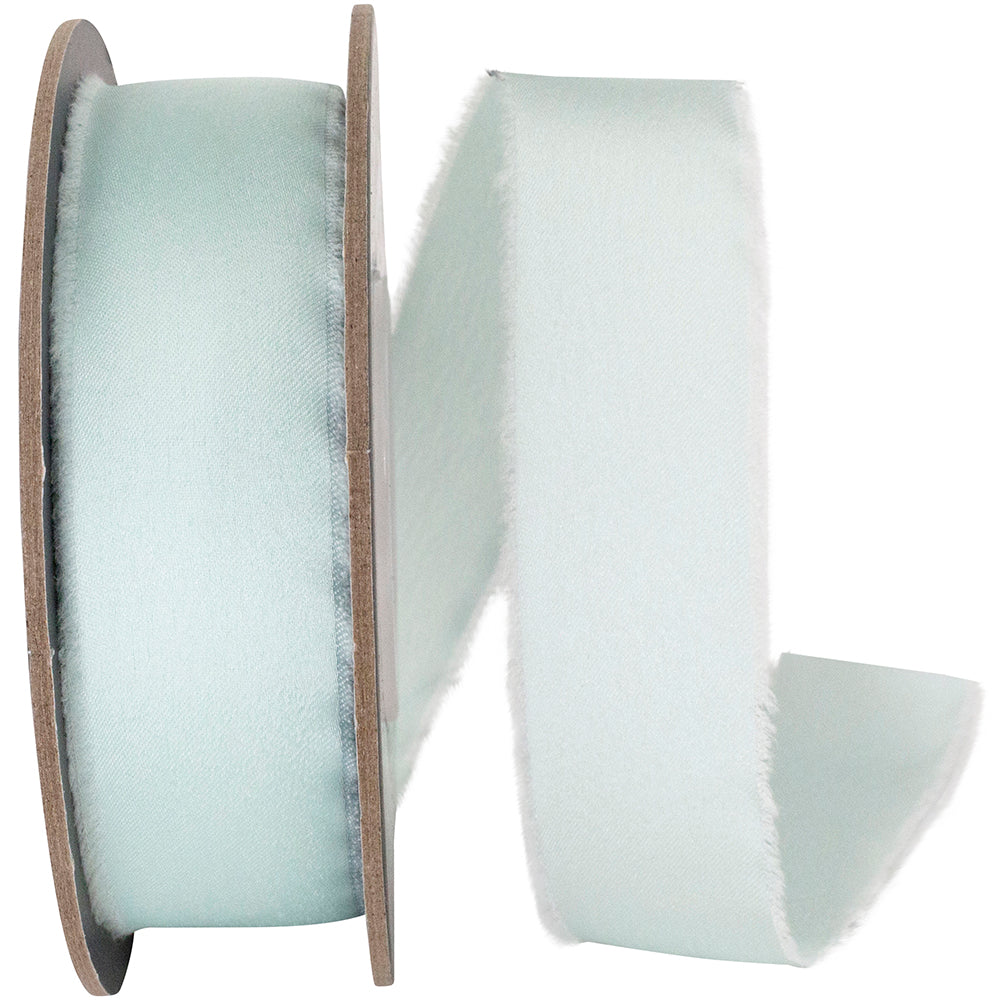 Crystaline 1 Inch Frayed Edge Silk Touch Ribbon for Wreaths & Bows