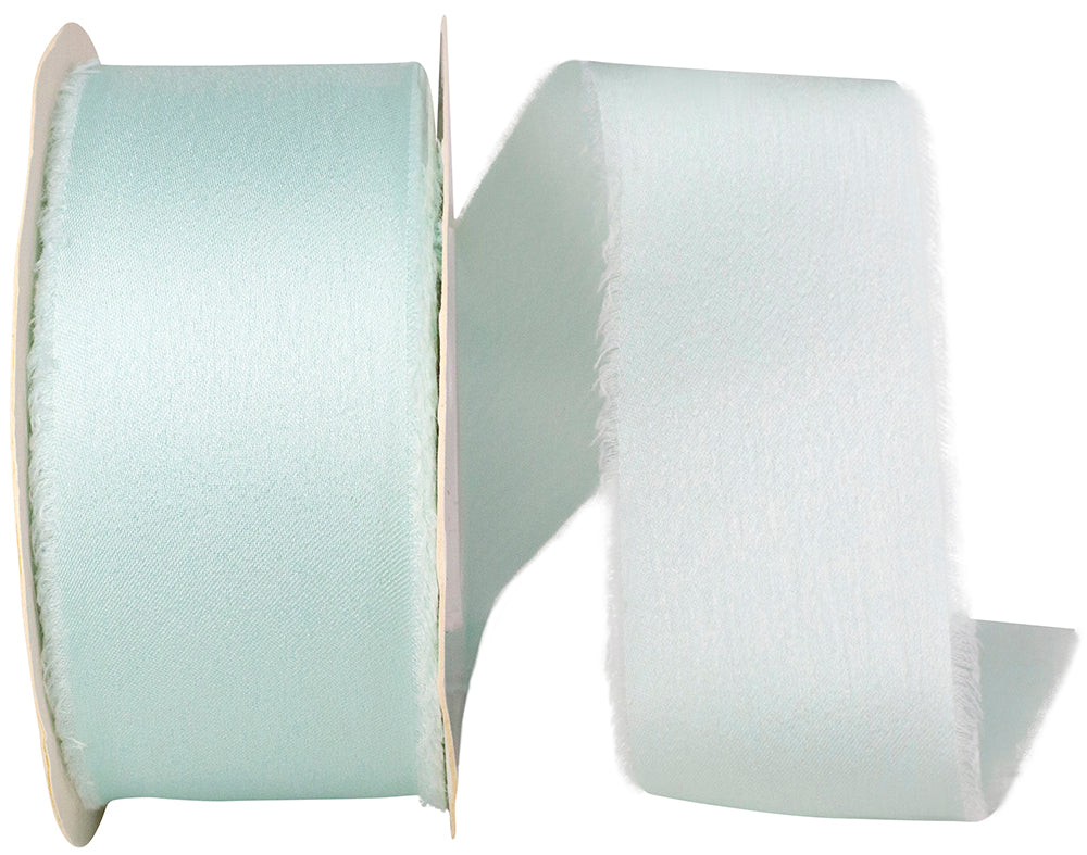 Crystaline 1-1 2 Inch Frayed Edge Silk Touch Ribbon for Wreaths & Bows