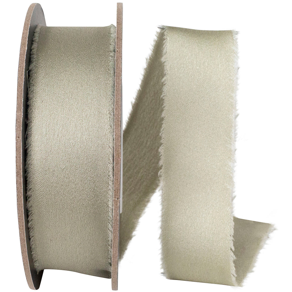 Spring 1 Inch Frayed Edge Silk Touch Ribbon for Wreaths & Bows