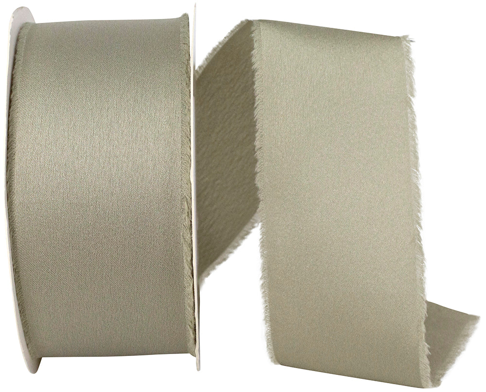 Spring 1-1 2 Inch Frayed Edge Silk Touch Ribbon for Wreaths & Bows