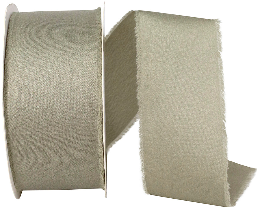 Spring 1-1 2 Inch Frayed Edge Silk Touch Ribbon for Wreaths & Bows