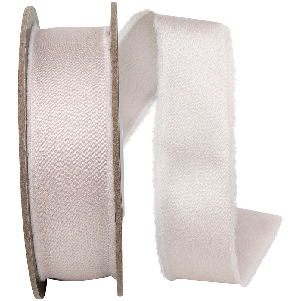 Sideshow 1 Inch Frayed Edge Silk Touch Ribbon for Wreaths & Bows