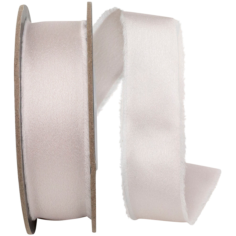 Sideshow 1 Inch Frayed Edge Silk Touch Ribbon for Wreaths & Bows