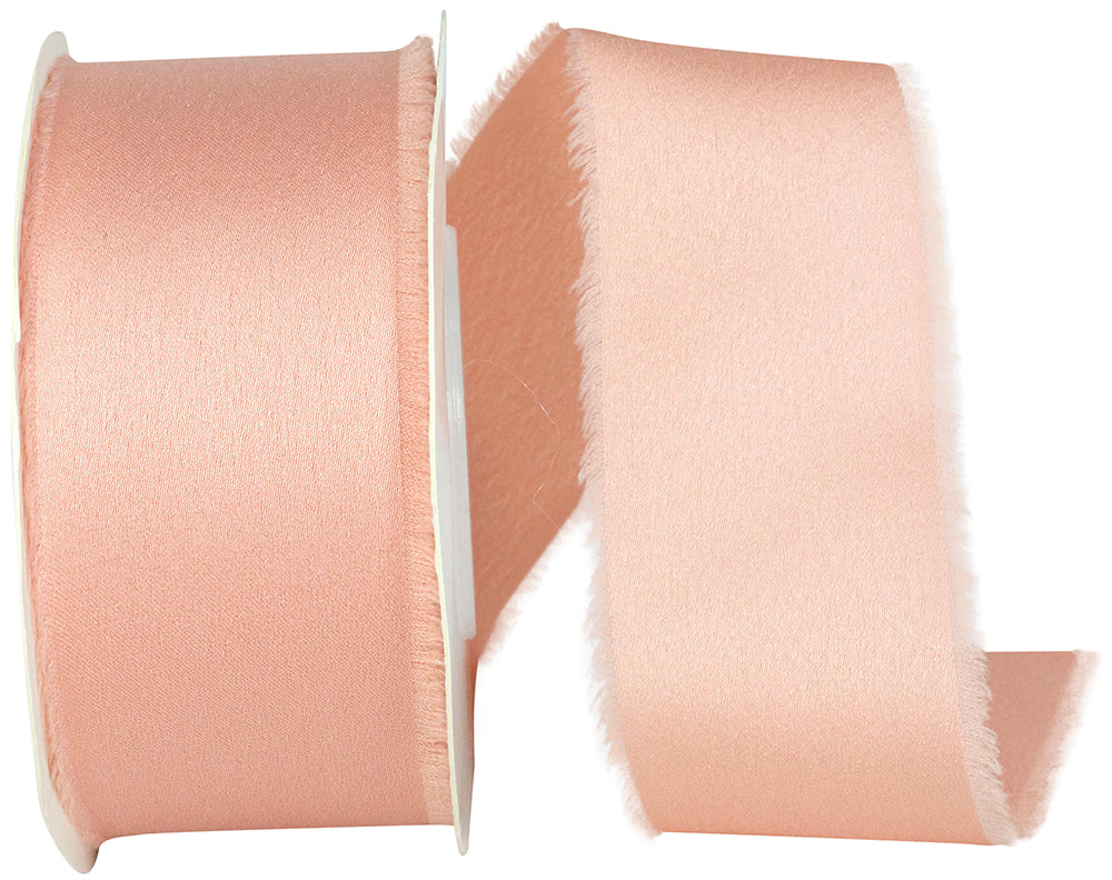 Rose 1-1 2 Inch Frayed Edge Silk Touch Ribbon for Wreaths & Bows