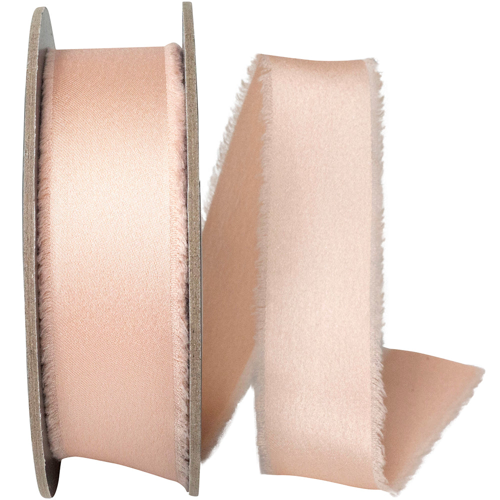 Petal 1 Inch Frayed Edge Silk Touch Ribbon for Wreaths & Bows