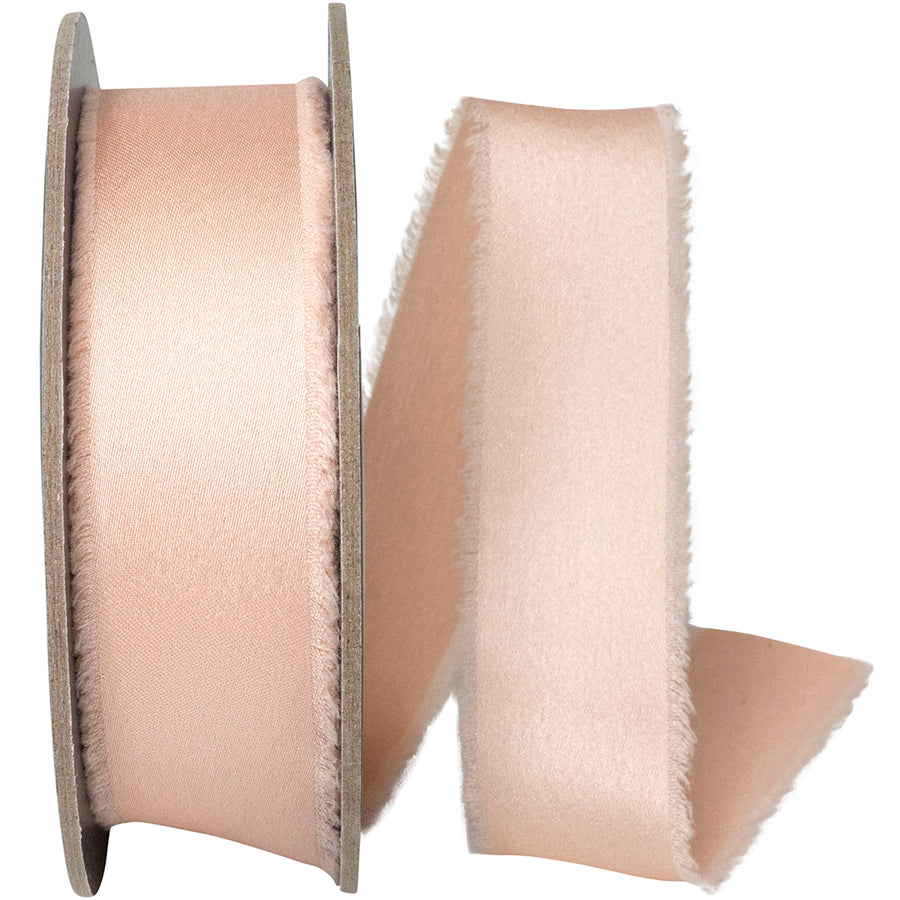 Petal 1 Inch Frayed Edge Silk Touch Ribbon for Wreaths & Bows