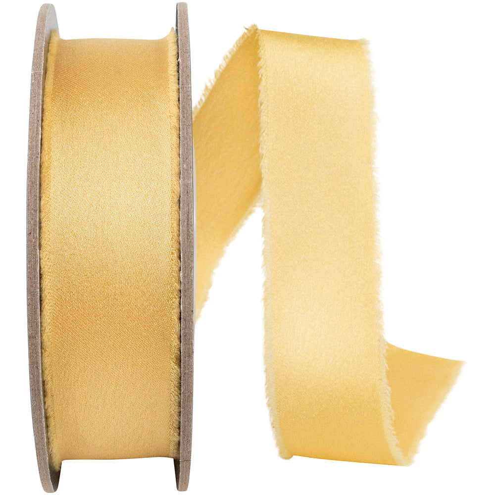 Raw 1 Inch Frayed Edge Silk Touch Ribbon for Wreaths & Bows