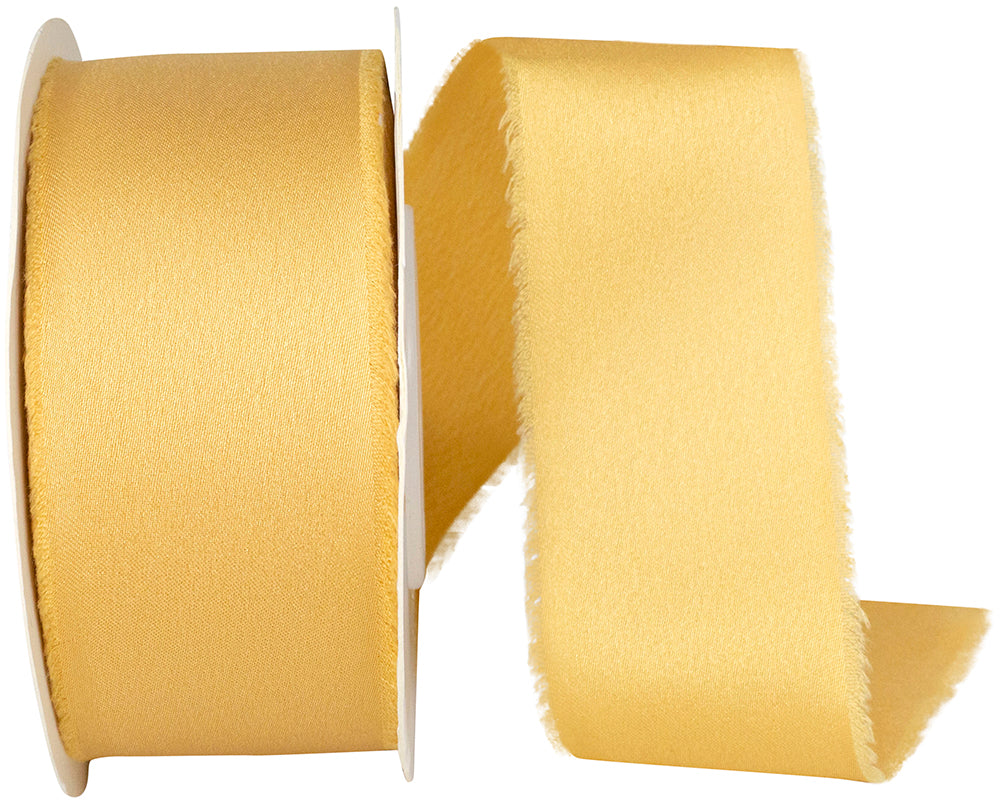 Raw 1-1 2 Inch Frayed Edge Silk Touch Ribbon for Wreaths & Bows