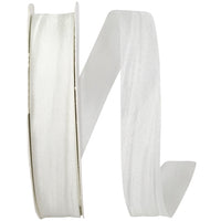 White 5 8 Inch Crinkle Iridescence Ribbon for Wreaths & Bows