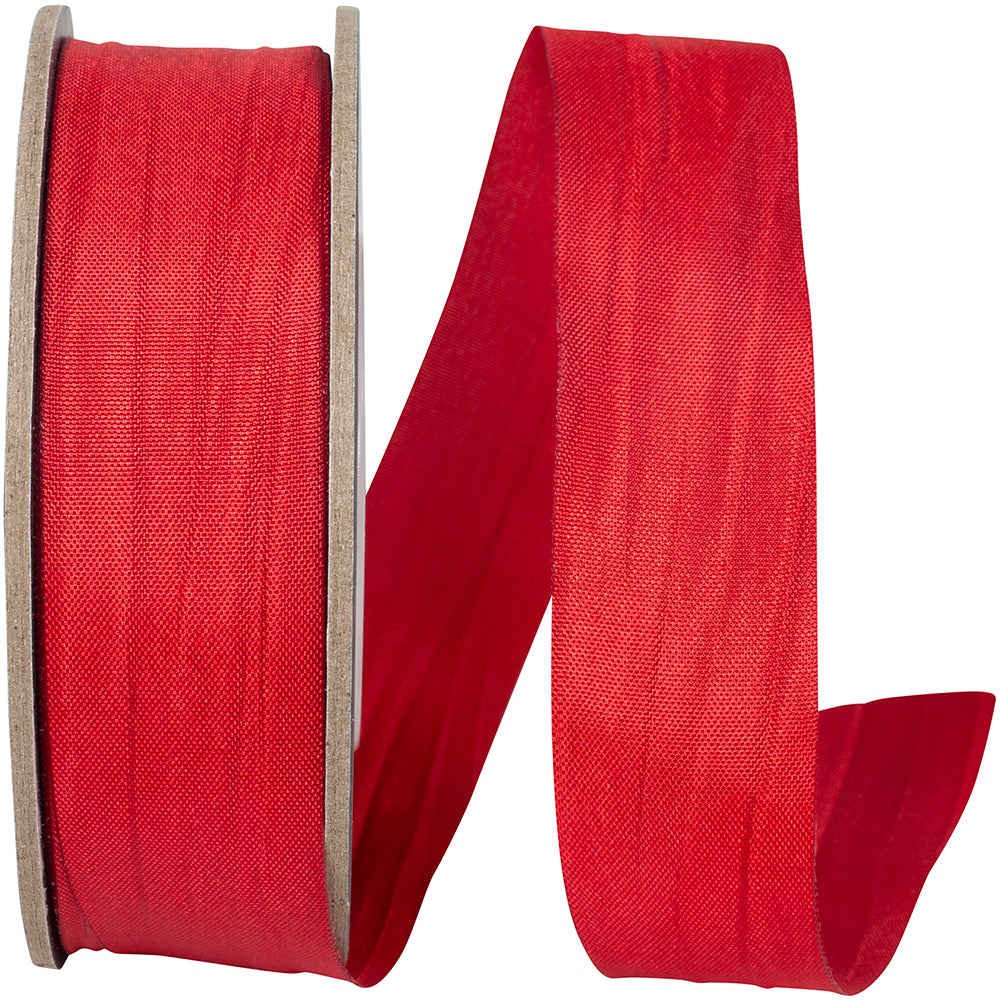 Red 7 8 Inch Crinkle Iridescence Ribbon for Wreaths & Bows