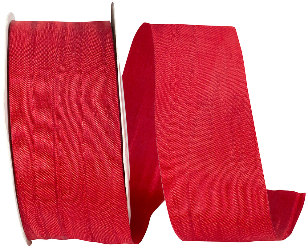 Red 1-1 2 Inch Crinkle Iridescence Ribbon for Wreaths & Bows