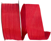 Red 1-1 2 Inch Crinkle Iridescence Ribbon for Wreaths & Bows