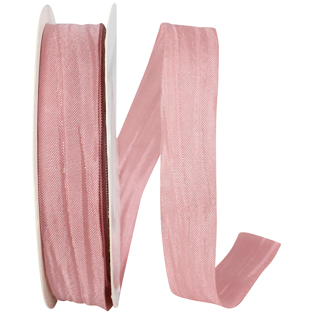 Mauve 5 8 Inch Crinkle Iridescence Ribbon for Wreaths & Bows