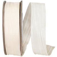 Ivory 7 8 Inch Crinkle Iridescence Ribbon for Wreaths & Bows