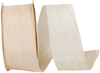 Ivory 1-1 2 Inch Crinkle Iridescence Ribbon for Wreaths & Bows