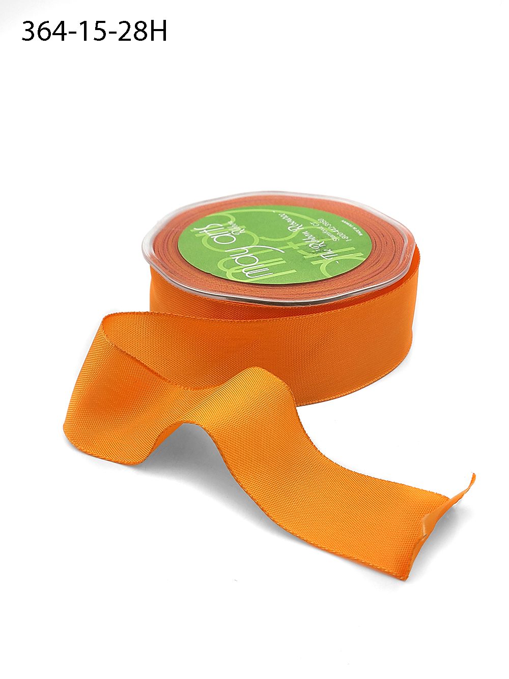 1.5 Inch Taffeta Ribbon with Wired Edge – 364-15-28H ORANGE