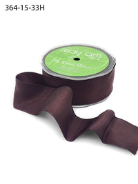 1.5 Inch Taffeta Ribbon with Wired Edge – 364-15-33 BROWN
