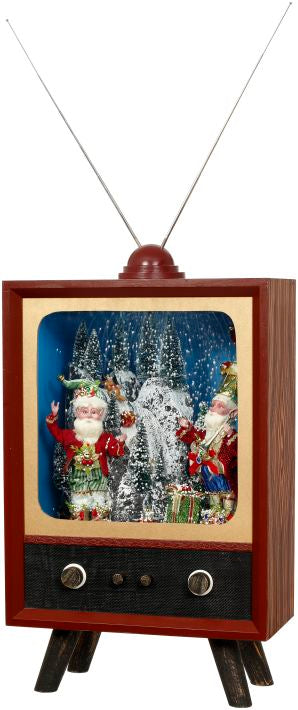 Old Fashioned TV with Elves - 23 Inches