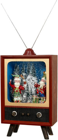 Old Fashioned TV with Elves - 23 Inches