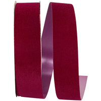 Burgundy Velvet Outdoor Polypro Ribbon 1-3/8 Inch 25Yds