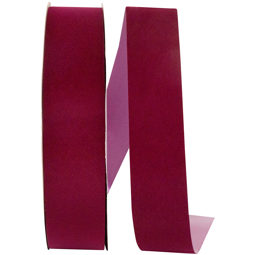 Burgundy Velvet Outdoor Ribbon 2-1/2 Inch Polypro 100 Yards