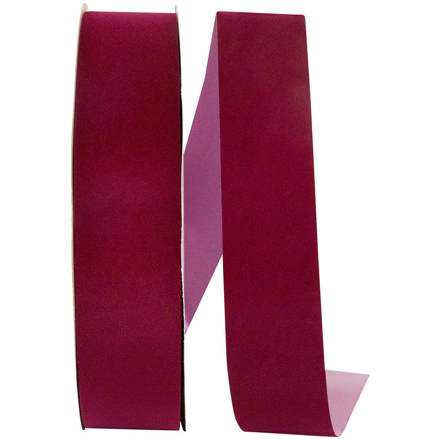 Burgundy Velvet Outdoor Ribbon 2-1/2 Inch Polypro 100Yds