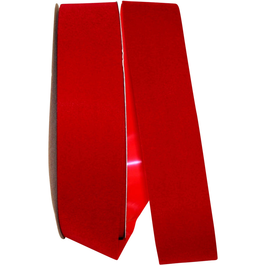 Holiday Velvet Outdoor Ribbon 2-1/2 Inch Polypropylene