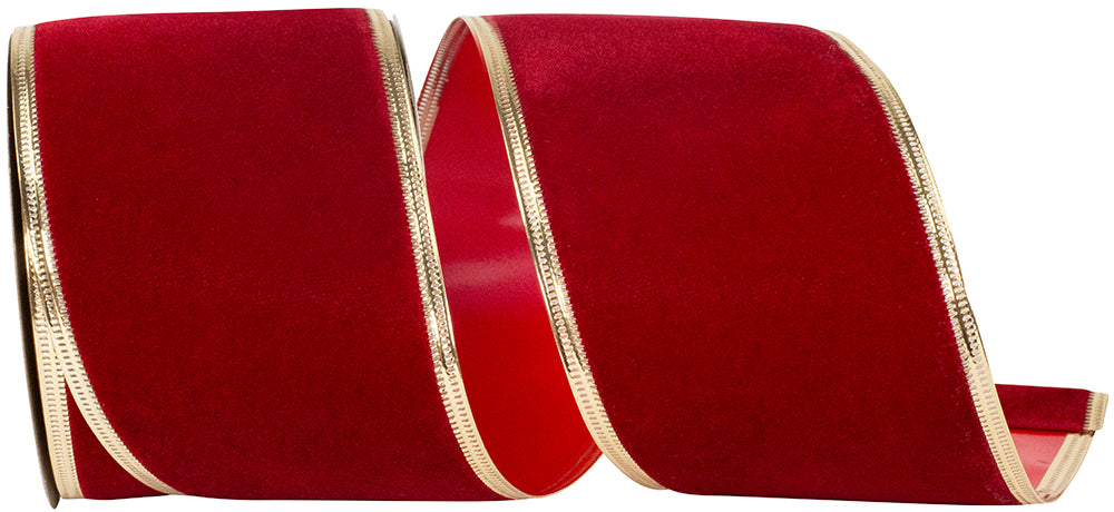 Holiday Velvet Wired Edge Ribbon 2-1/2 Inch Polypro