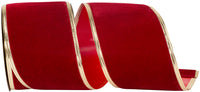 Holiday Velvet Wired Edge Ribbon 2-1/2 Inch Polypro