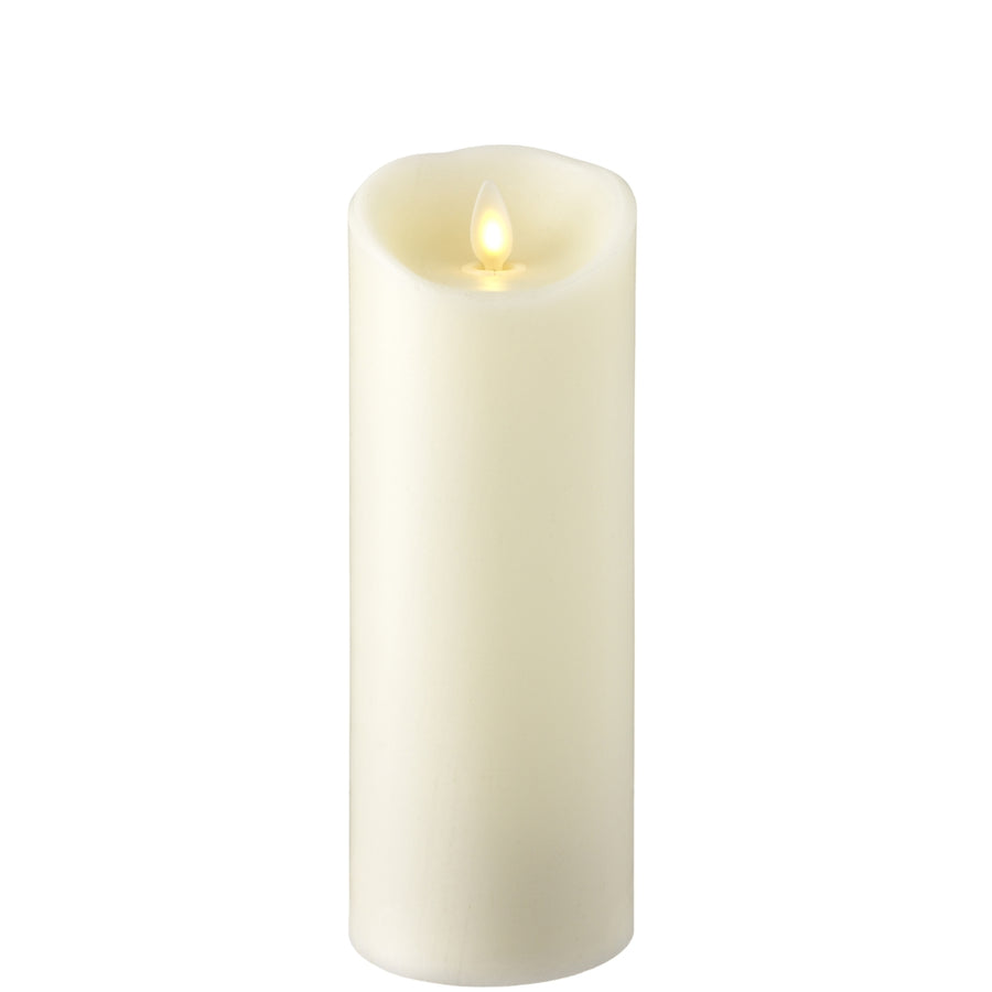 *SB** 3" x 8" Push Flame Ivory Pillar Candle