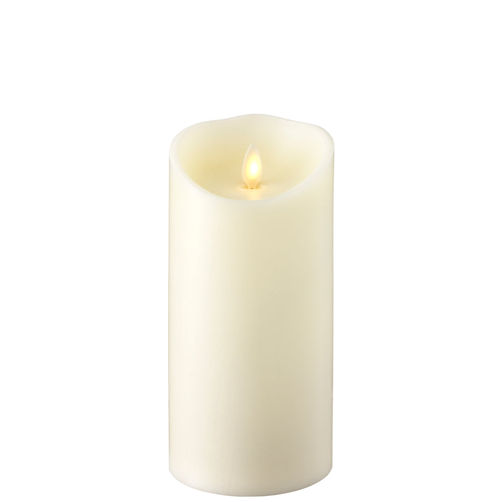 *SB** 3.5" x 7" Push Flame Ivory Pillar Candle
