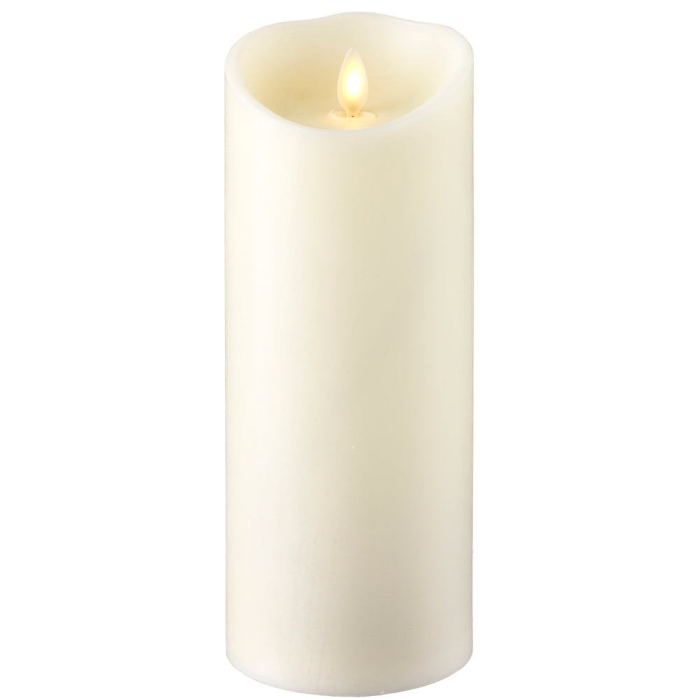 *SB** 3.5" x 9" Push Flame Ivory Pillar Candle