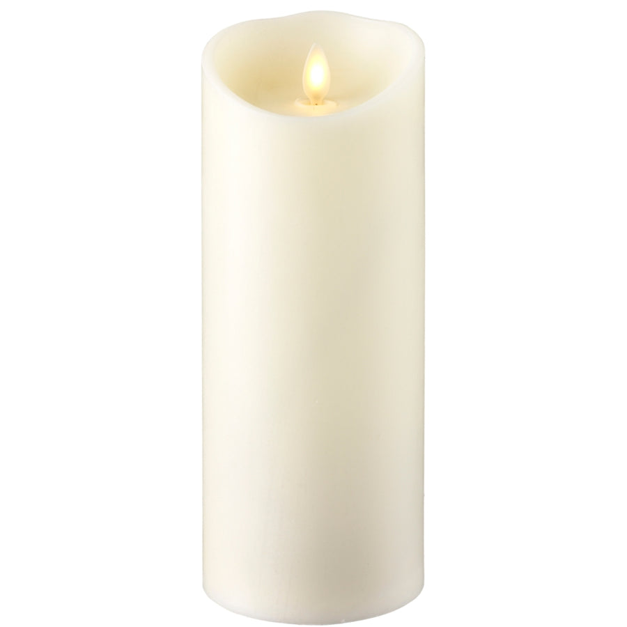*SB** 3.5" x 9" Push Flame Ivory Pillar Candle